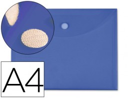 Carpeta sobre con velcro Liderpapel A4 polipropileno azul